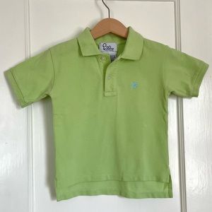 Lilly Pulitzer boys polo white tag green size 2T